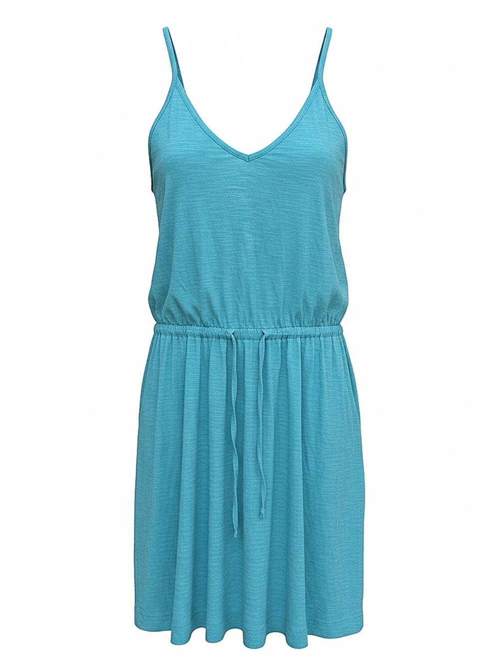 NWT! Roxy Turquoise V-Neck Tank Drawstring Sundress - Picture 2 of 3